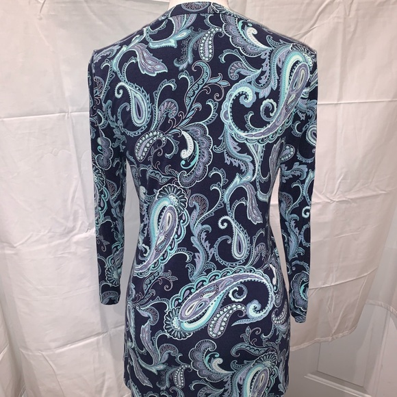 Croft & Barrow Paisley, Pleated front Tunic Small - Picture 2 of 5